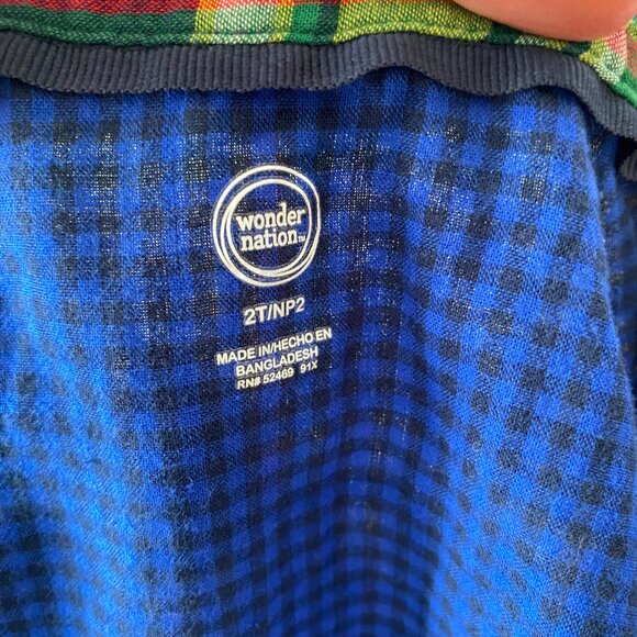 Wonder Nation Double-Layer Flannel Shirt – Size 2T - Picture 4 of 4